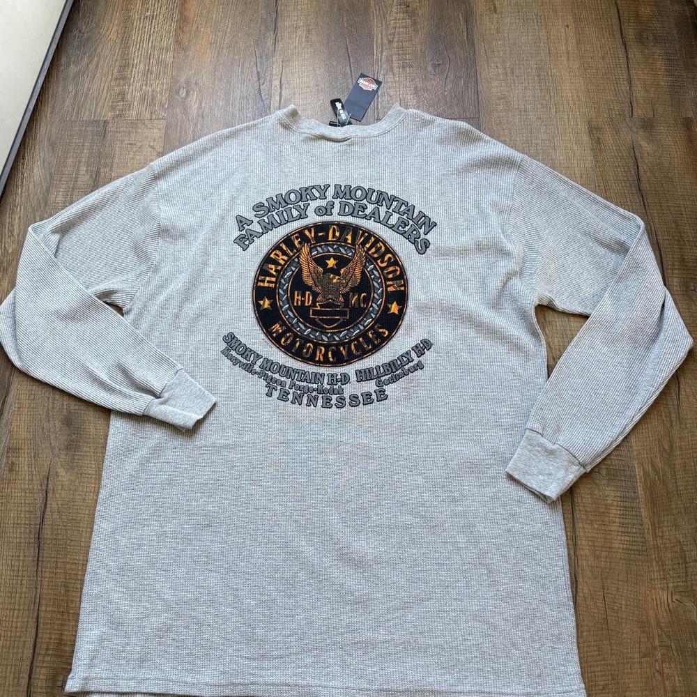 Harley-Davidson Shirt Mens XL NWT Smoky Mtn Thermal Biker USA Made Motorcycle